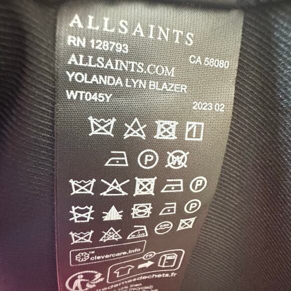 New ALLSAINTS Yolanda Lyn Relaxed Fit Woven Women’s Khaki Blazer Sz UK4 / US0 - Picture 13 of 15